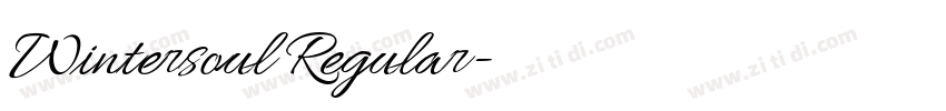 Wintersoul Regular字体转换 Wintersoul Regular字体转换